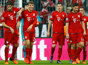 Los jugadores del Bayern Munich celebrando un gol